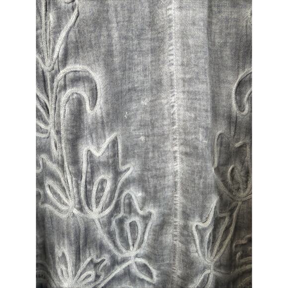 Gretty Zueger Gray V Neck Lace On Cuffs Hem High Low Tunic #1364 Size 2X - Picture 12 of 12